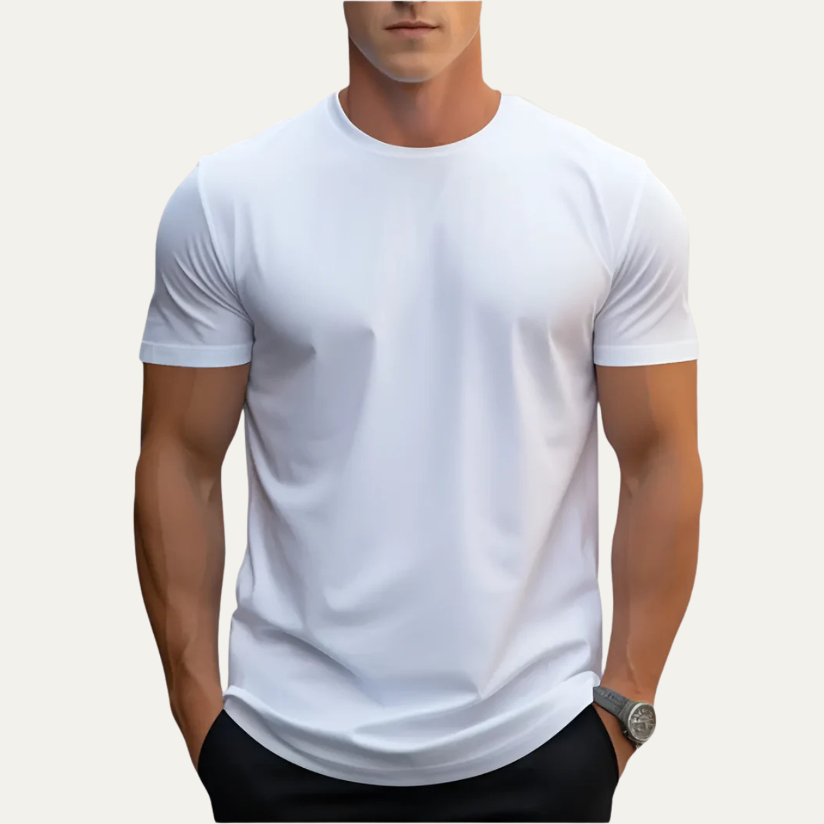 The Bradford Men’s Casual Plain Crew Neck T Shirt