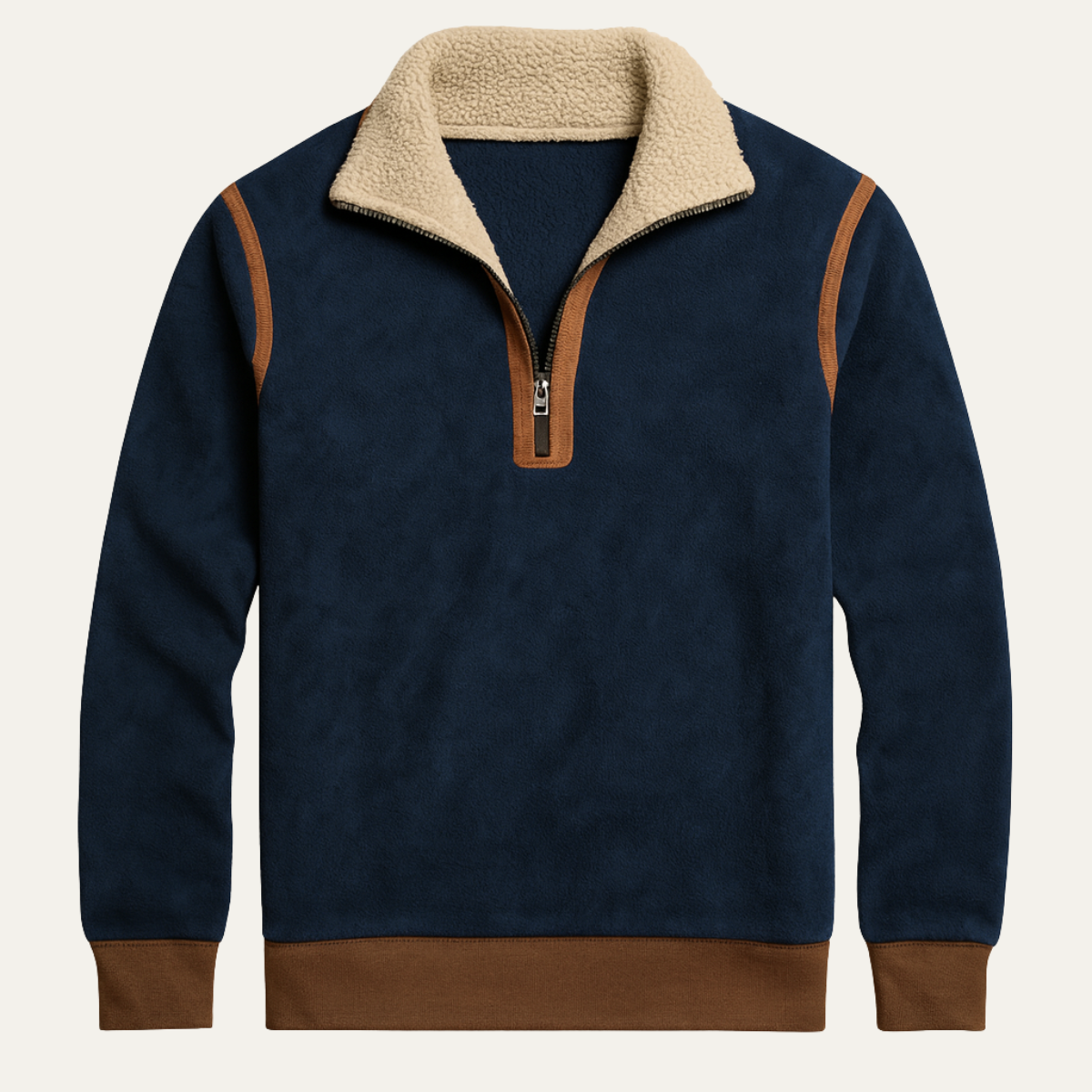 The Pinehaven Men's Vintage Sherpa Lined Quarter Zip Jumper