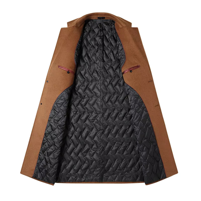 The Fitzrovia Men's Slim Fit Single Breasted Overcoat