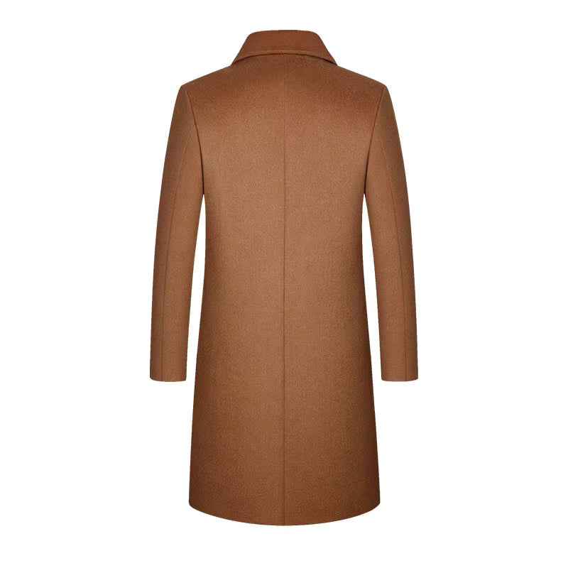 The Fitzrovia Men's Slim Fit Single Breasted Overcoat