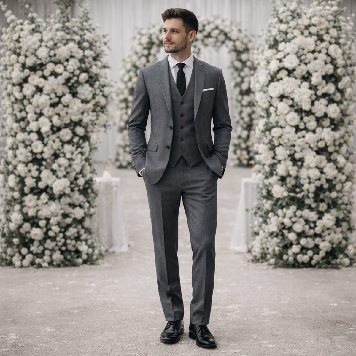Men’s 3 Piece Suit – The Pesaro - Slim Fit Formal Wedding & Business Suit Set