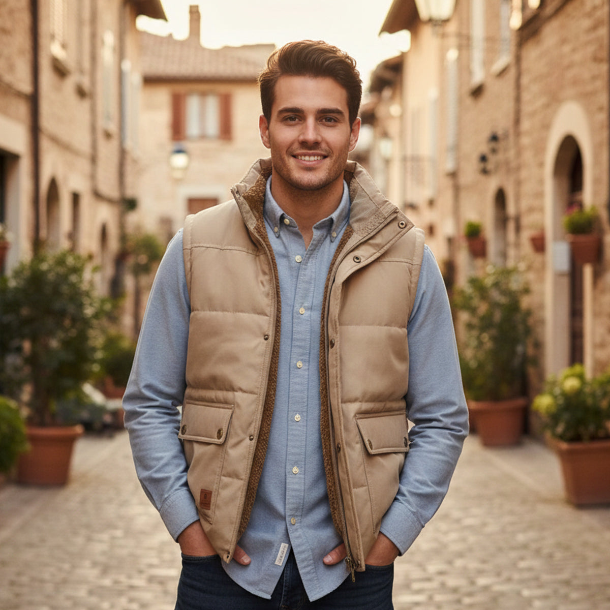 The Aspen Men's Warm Modern Fleece Lined Winter Gilet