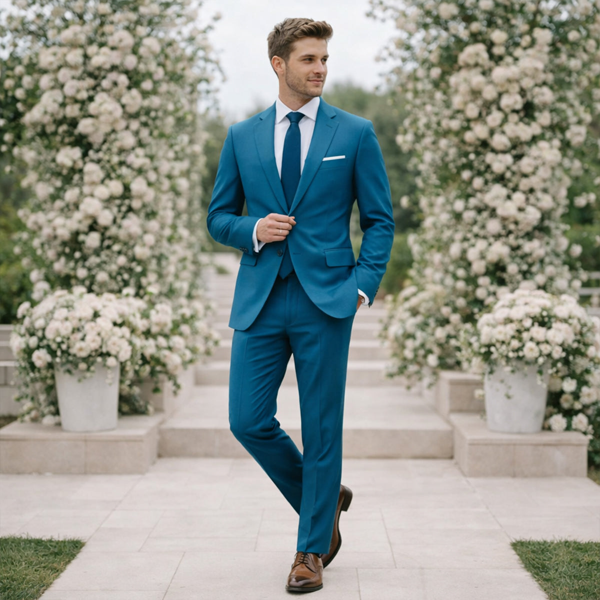 The Campobasso Men’s 2 Piece Suit – Timeless Formal Wedding & Business Suit Set