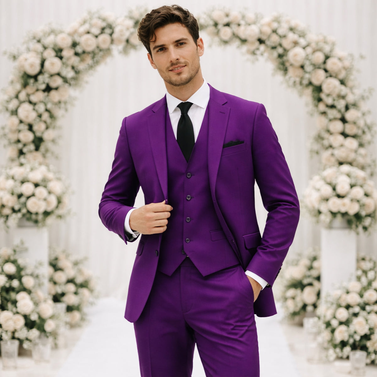 The Montalcino Men’s Luxury 3 Piece Set - Jacket, Gilet & Trousers