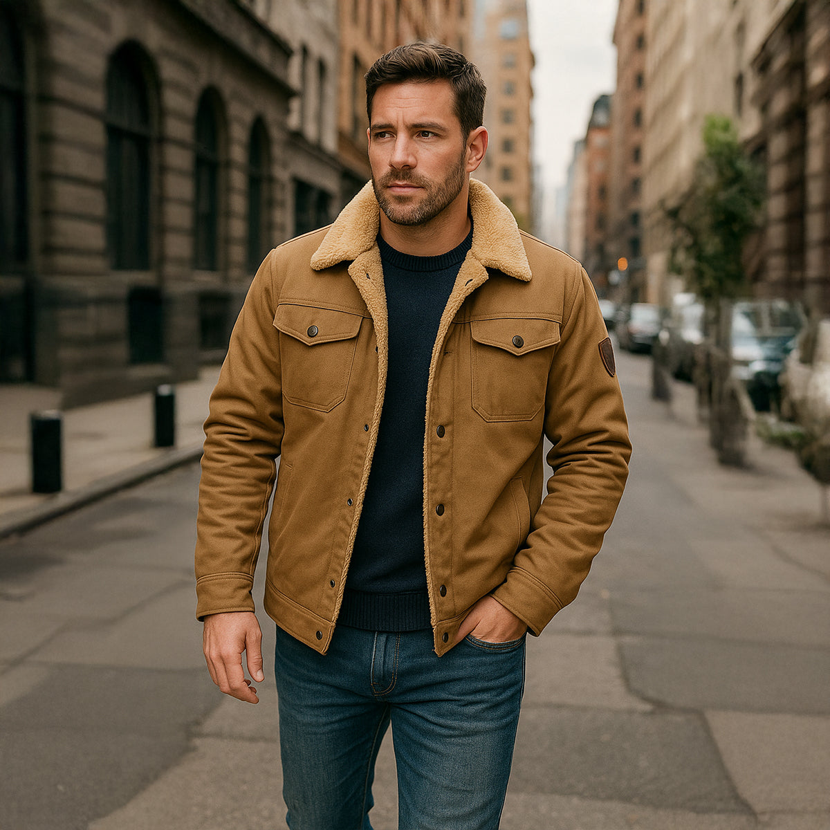 The York Warm Fleece Lined Winter Coat for Men