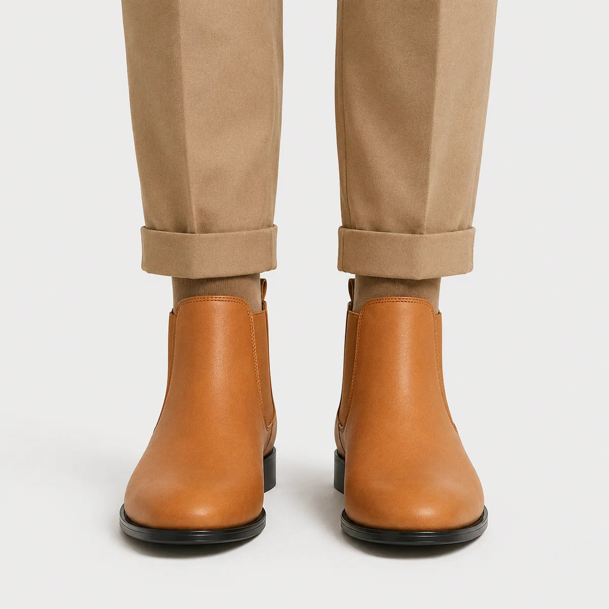 The Monterey Men’s Classic Slip On Ankle Chelsea Boots - Brown