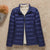 Dark Blue Stand-Up Collar