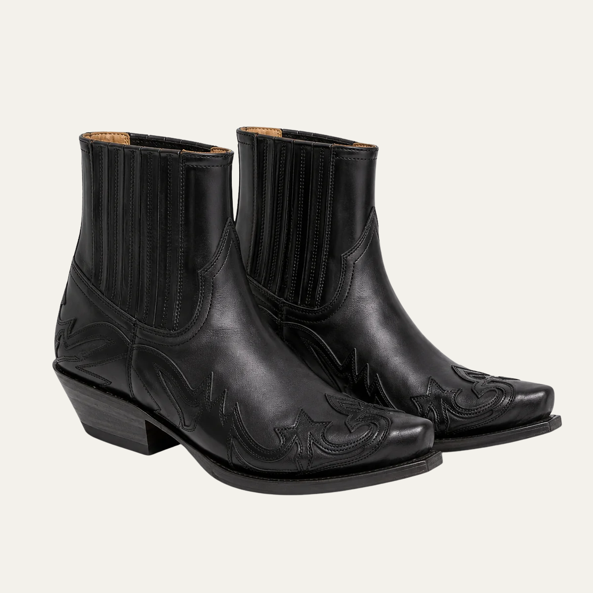 The Charleston Men’s Cowboy Riding Ankle Boots - Black