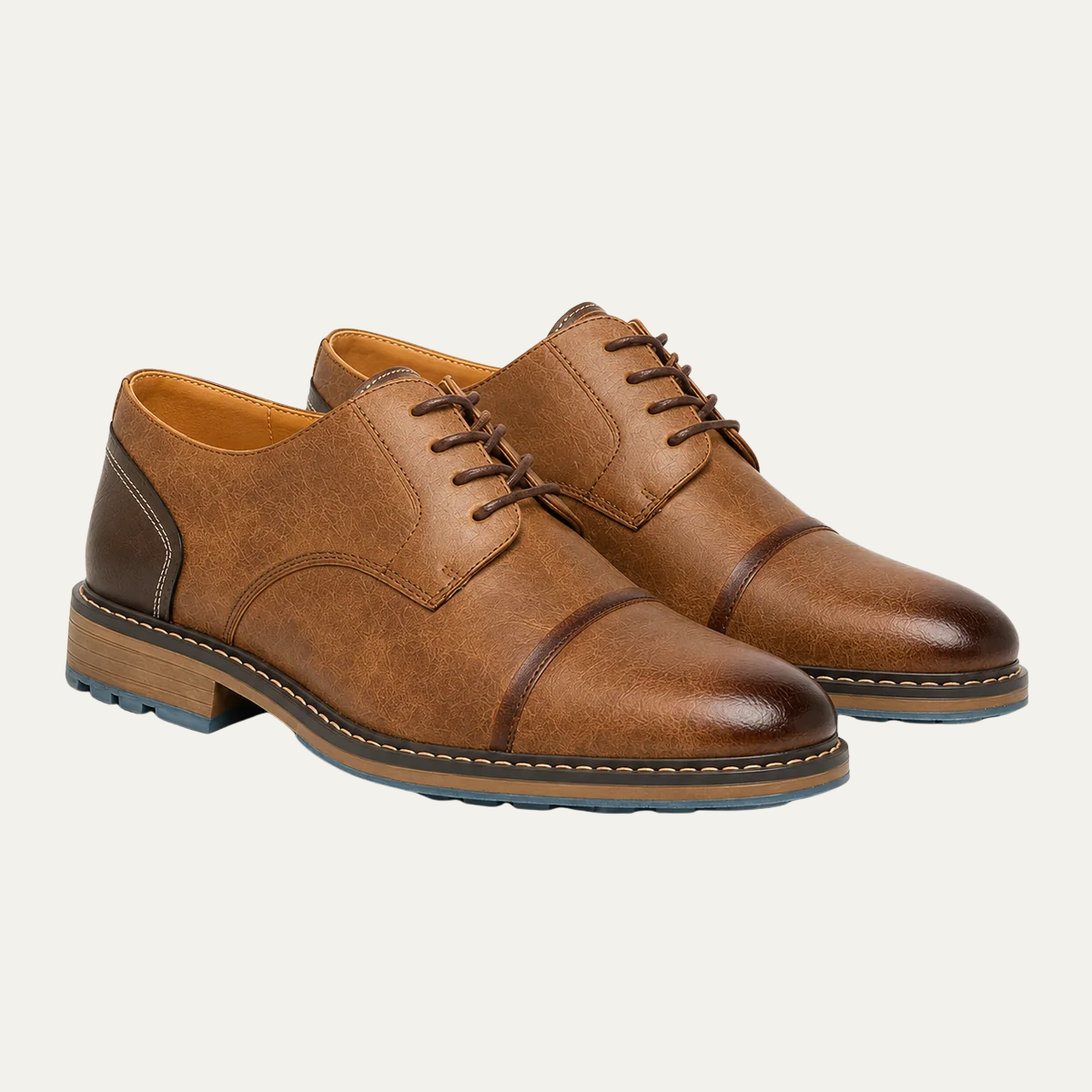 The Nantucket Men’s Cap Toe Lace Up Dress Shoes