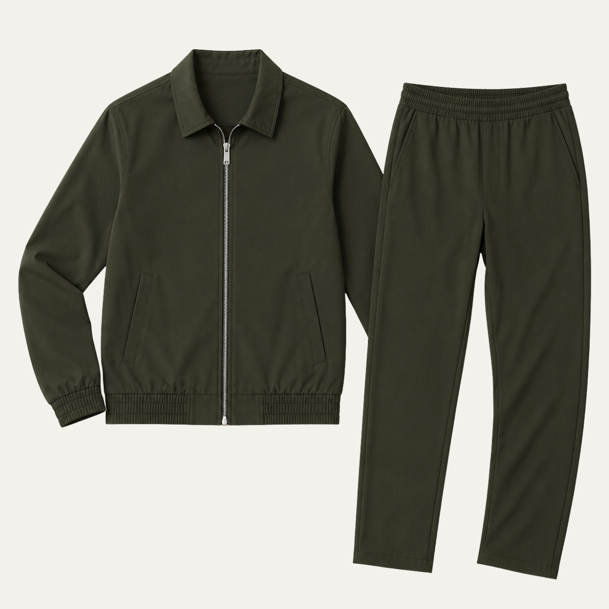 The Reno Men's Premium Tech Tracksuit Set - Army Green