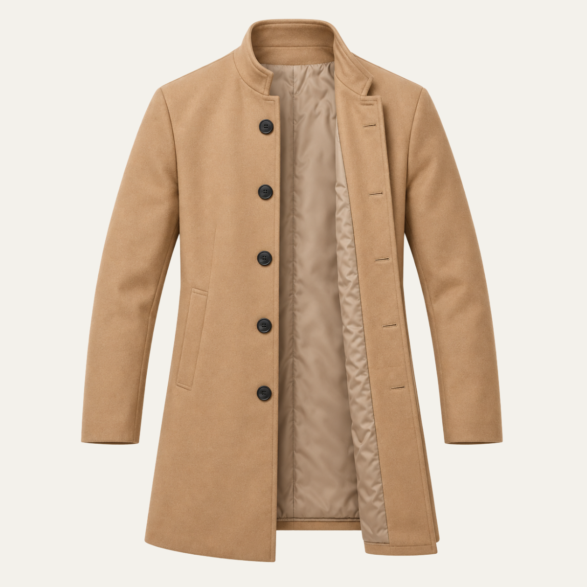 The Southwark Men's Concealed Button Casual Overcoat