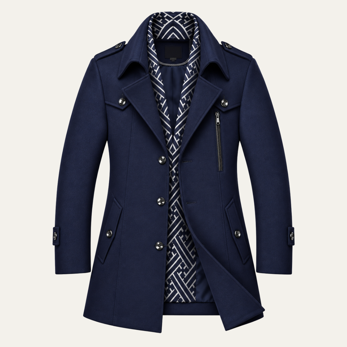 The Dulwich Men's Mid Length Slim Fit Winter Coat