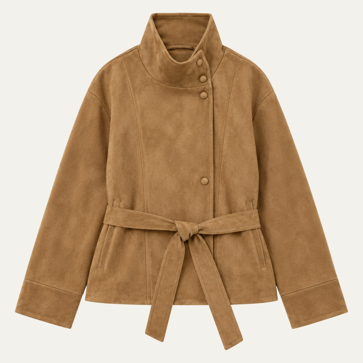 Women's Belted Faux Fur Coat