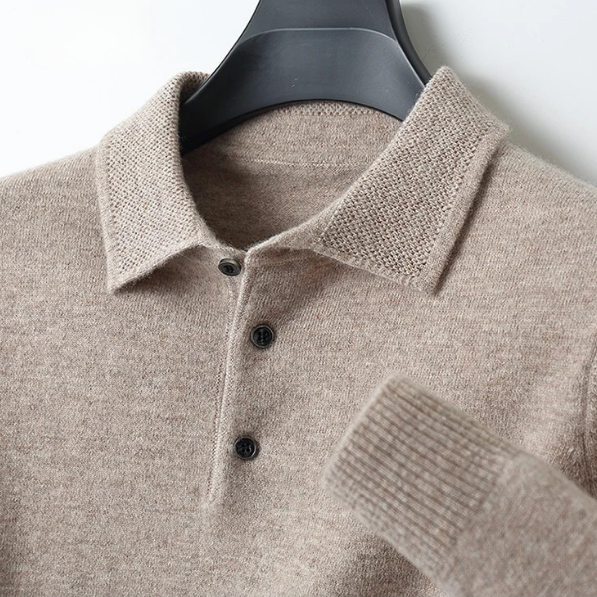 The Bayswater Men's Wool Blend Knit Polo Jumper