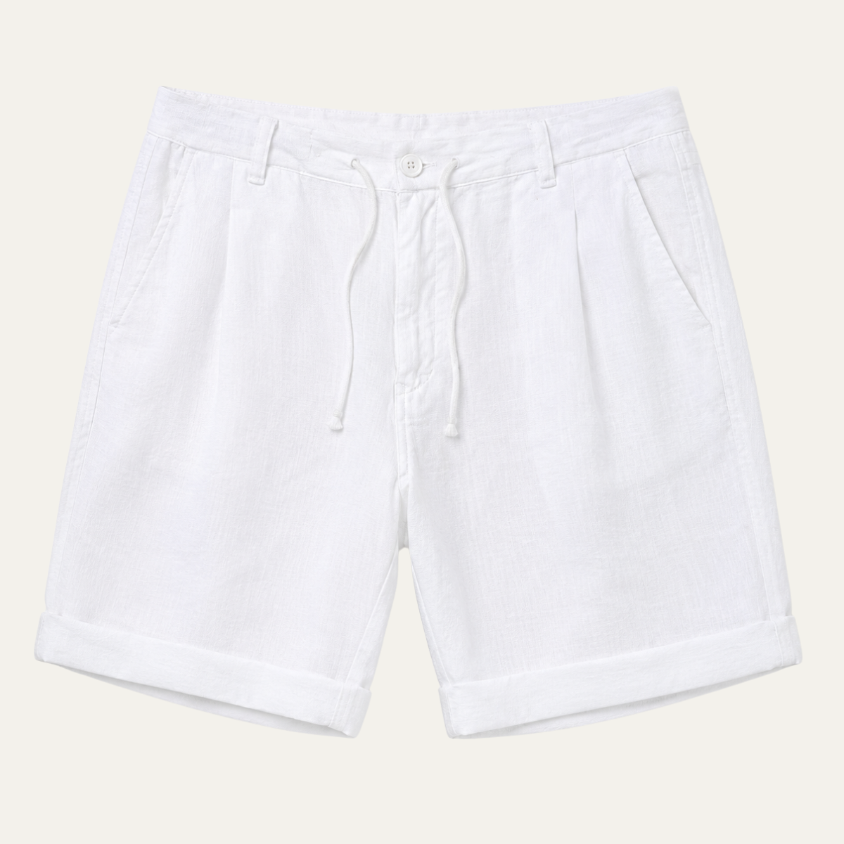 The Dolomites Men's Tailored Linen Drawstring Shorts
