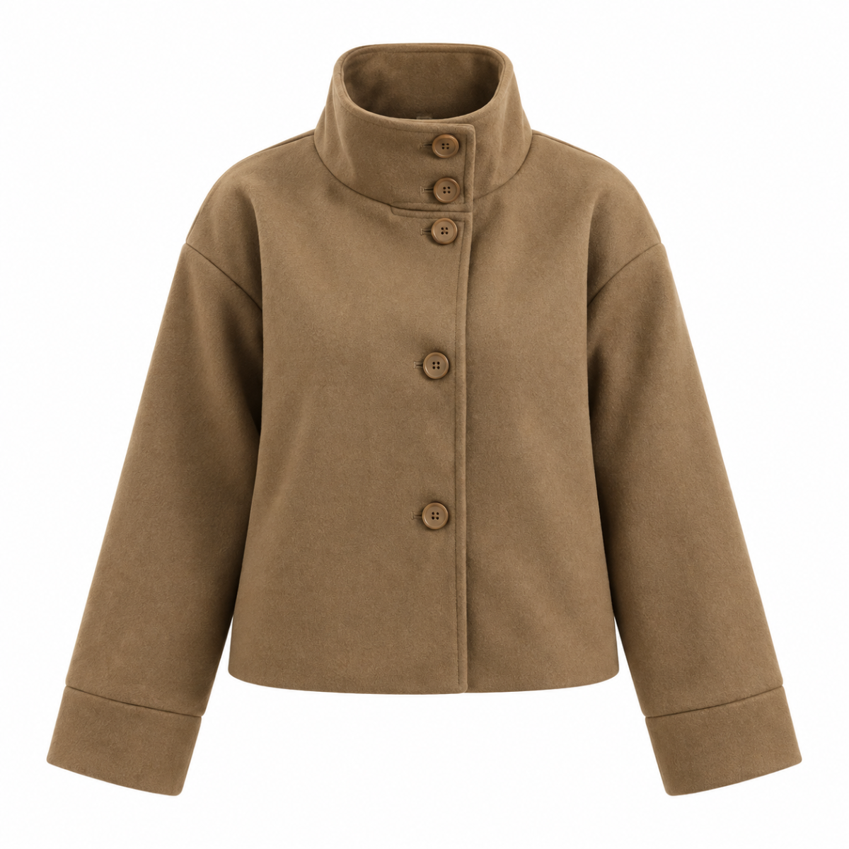Women's Stand Collar Wool Coat