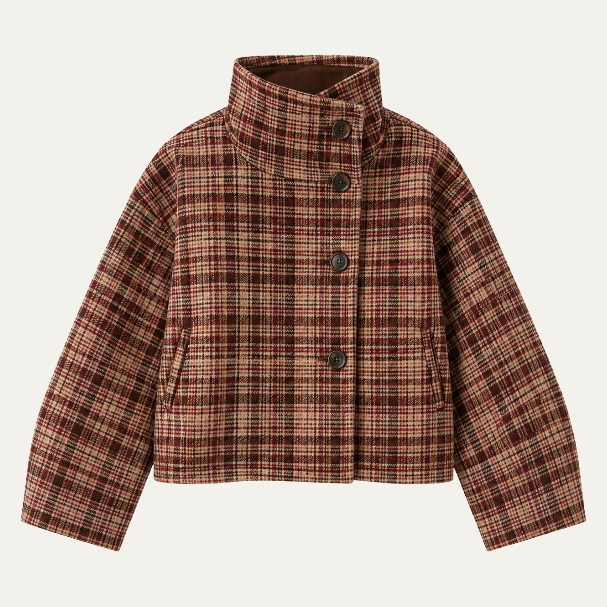 Women's Grid Check Winter Coat