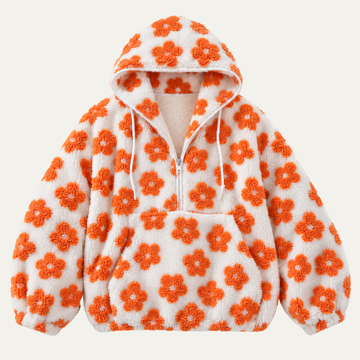 Women's Sherpa Lined Floral Pullover
