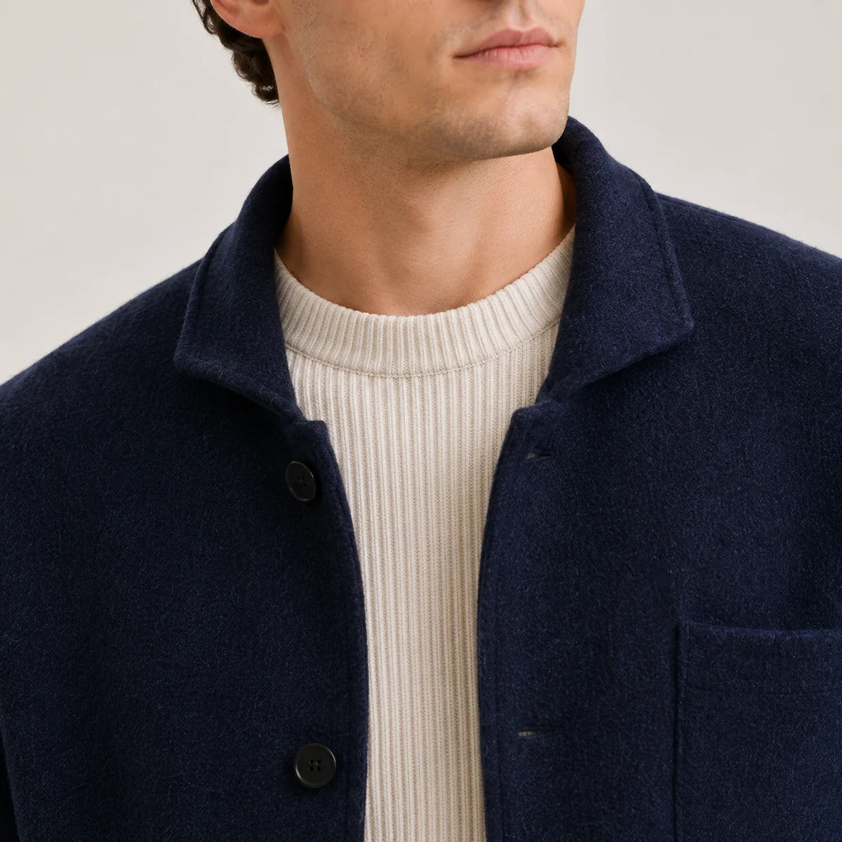 The Hamptons Men’s Casual Knit Cardigan Jacket - Navy Blue