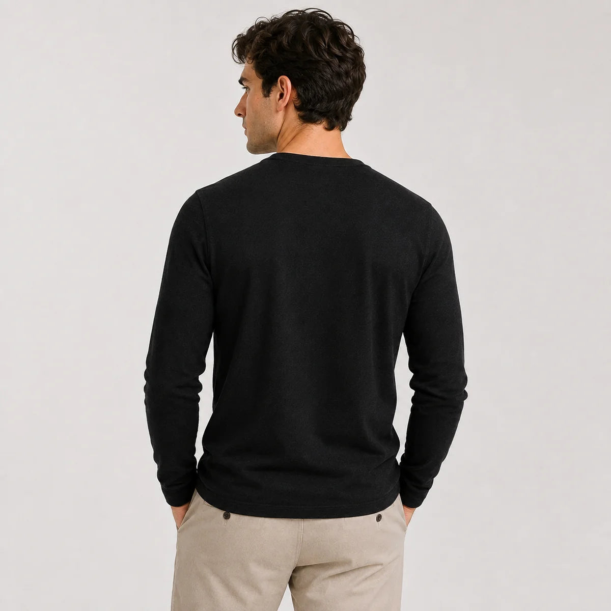 The Palm Beach Men’s Lightweight Long Sleeve Henley Jumpers
