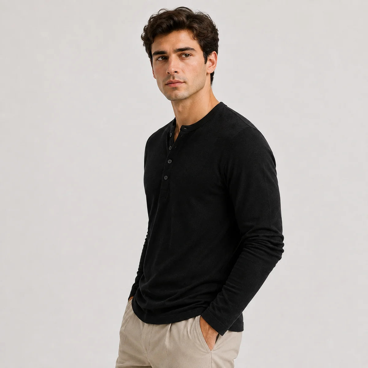 The Palm Beach Men’s Lightweight Long Sleeve Henley Jumpers