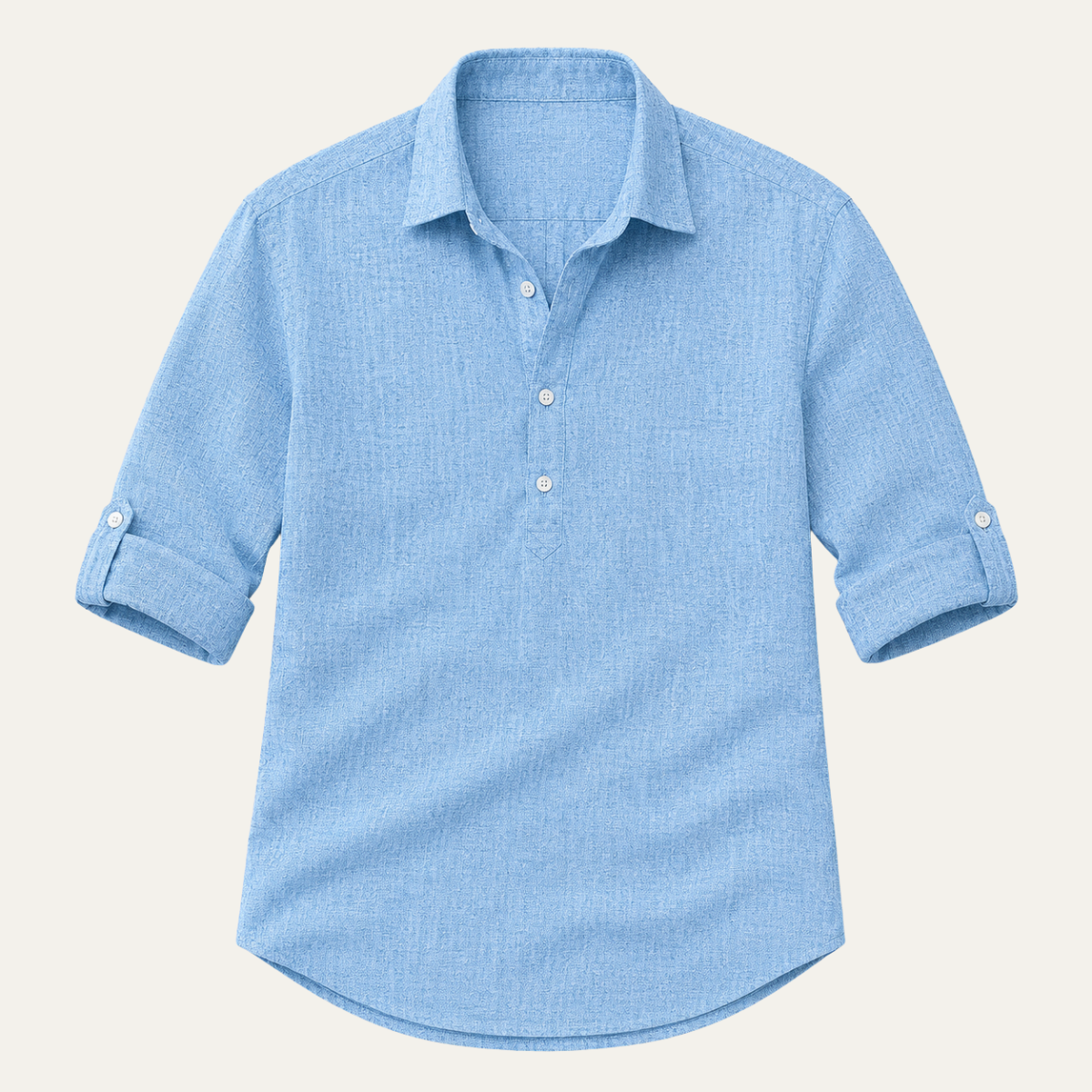 The Volterra Men's Relaxed Fit Linen Henley Shirt