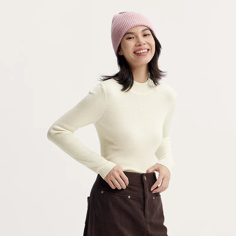 Women's Wool Semi High Neck Knit