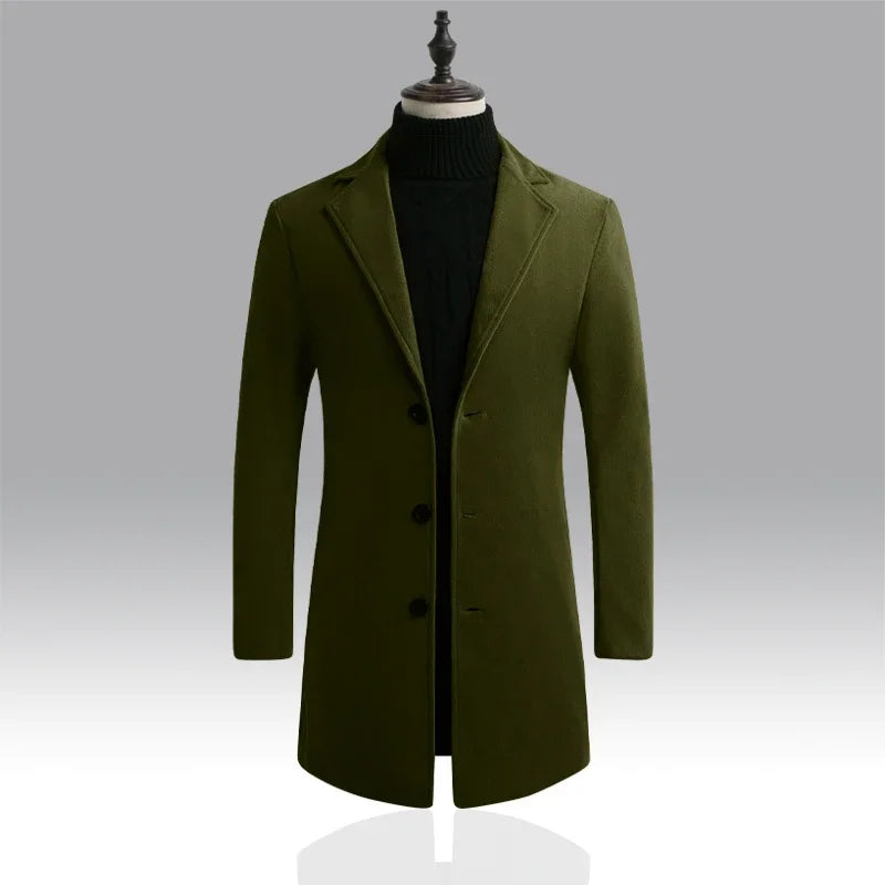 Men's Cotton Wool Overcoat – Full Length