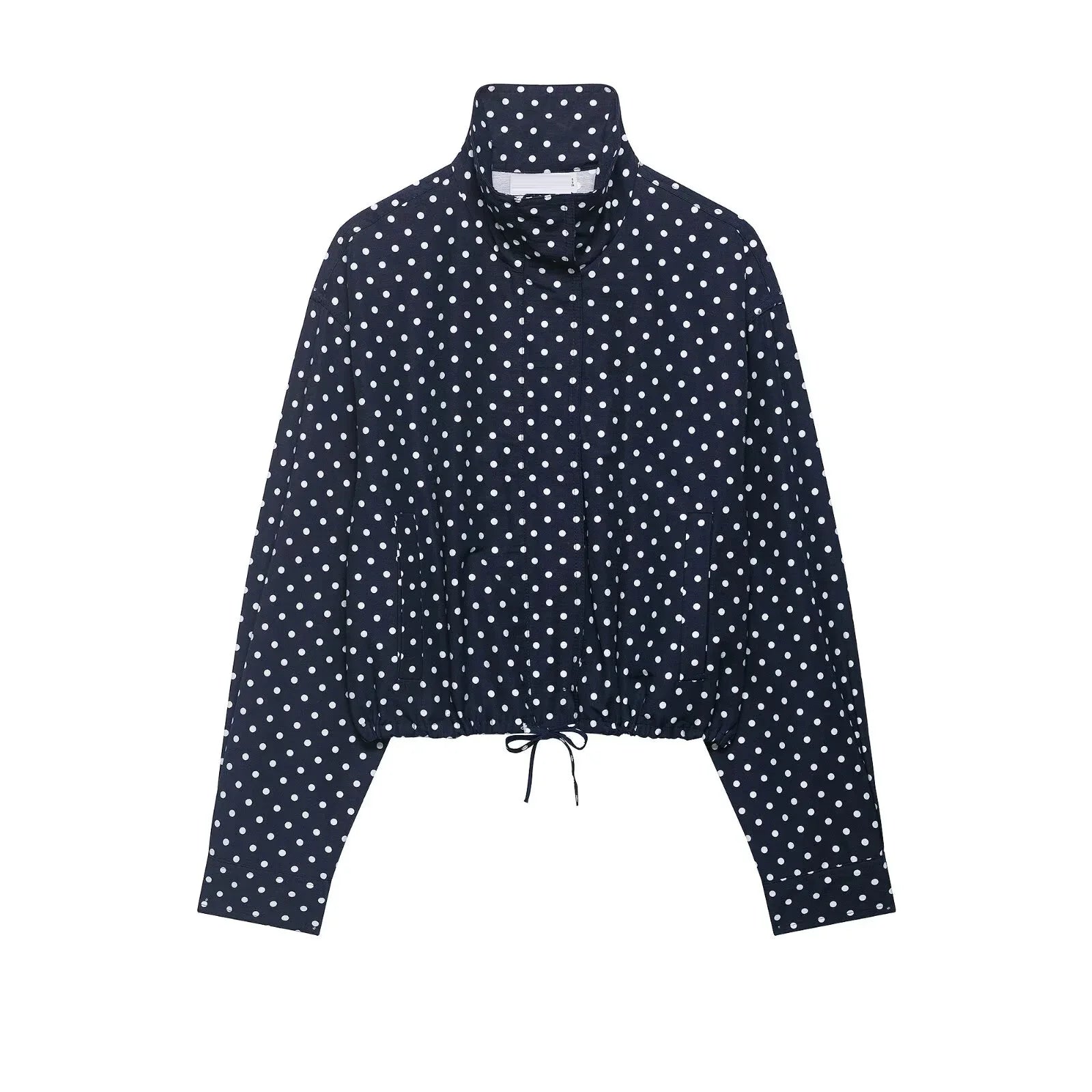 Women's Polka Dot Turtleneck Coat