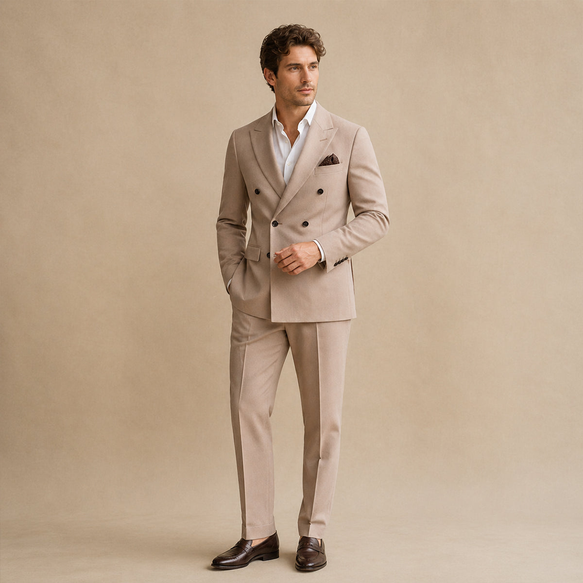 The Desenzano Men’s Double Breasted Suit – Timeless Formal Jacket and Trousers Set
