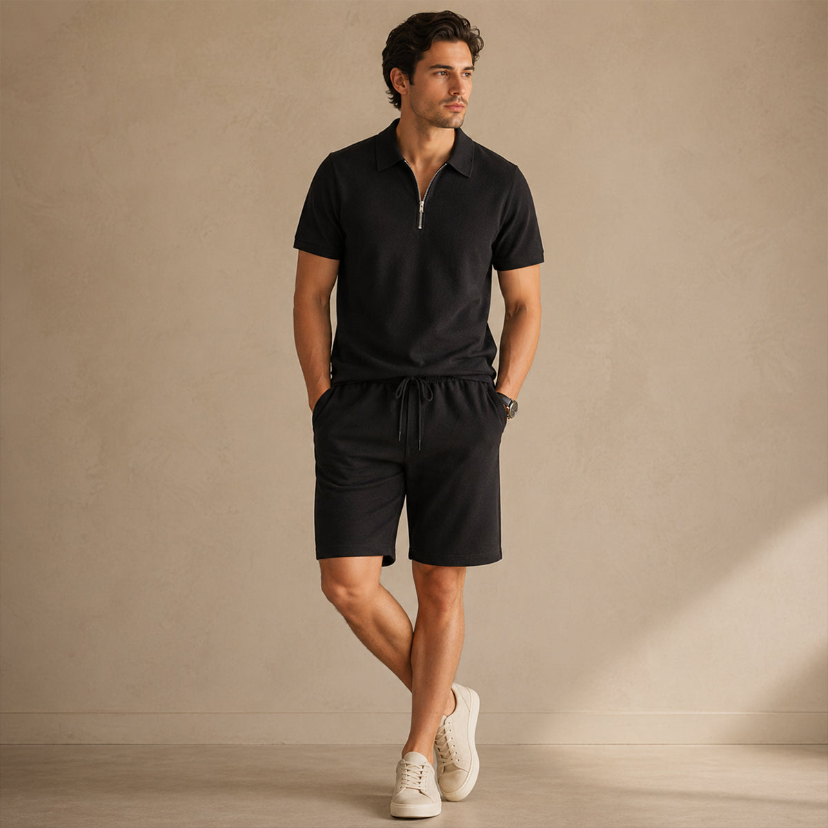 The Cliveden Men’s Elegant Polo Shirt & Shorts Set