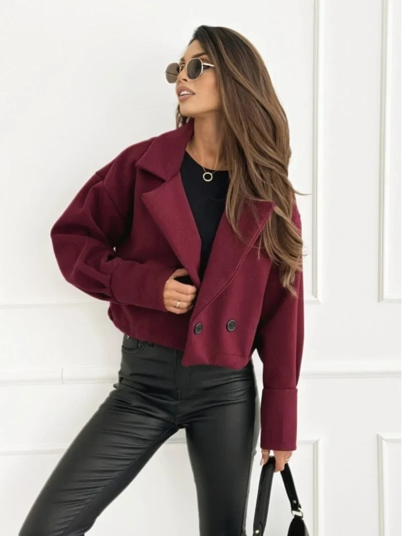 Women's Short Double Breasted Coat