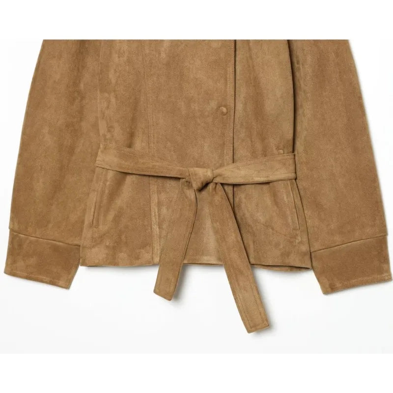 Women's Belted Faux Fur Coat