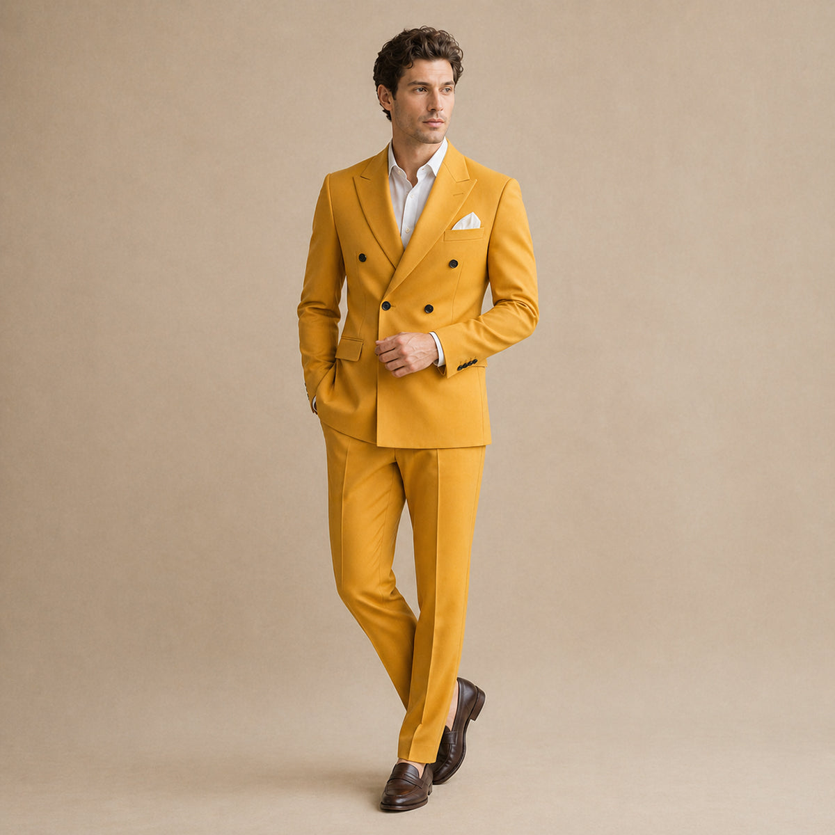 The Desenzano Men’s Double Breasted Suit – Timeless Formal Jacket and Trousers Set