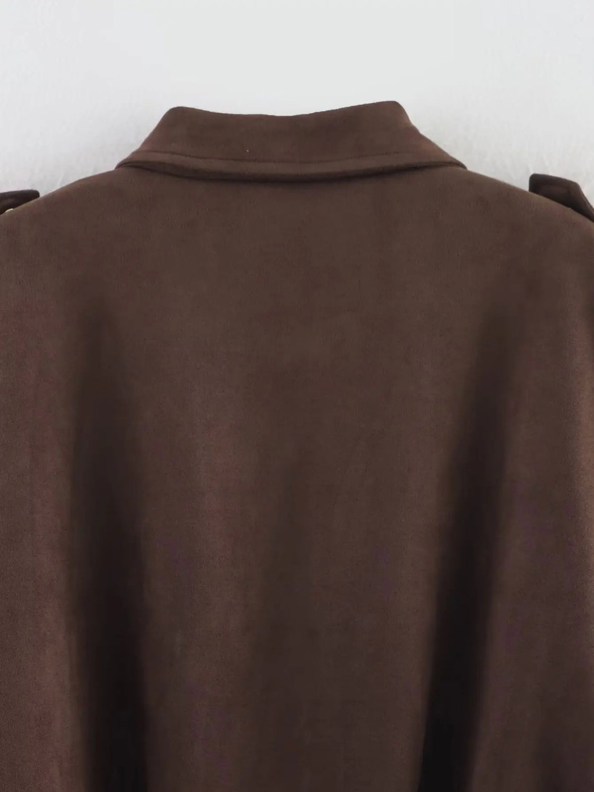 Women's Batwing Suede Texture Coat