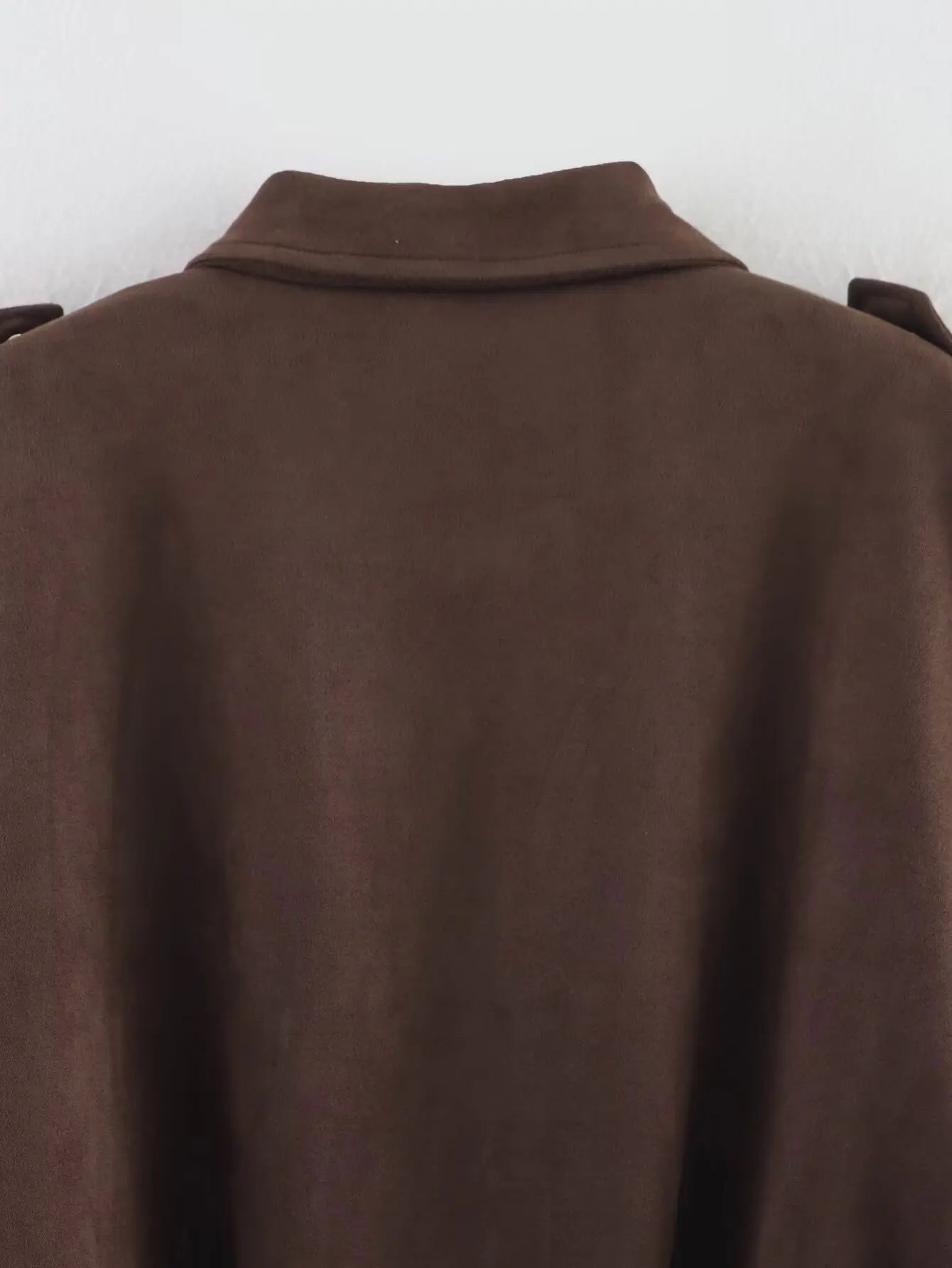 Women's Batwing Suede Texture Coat