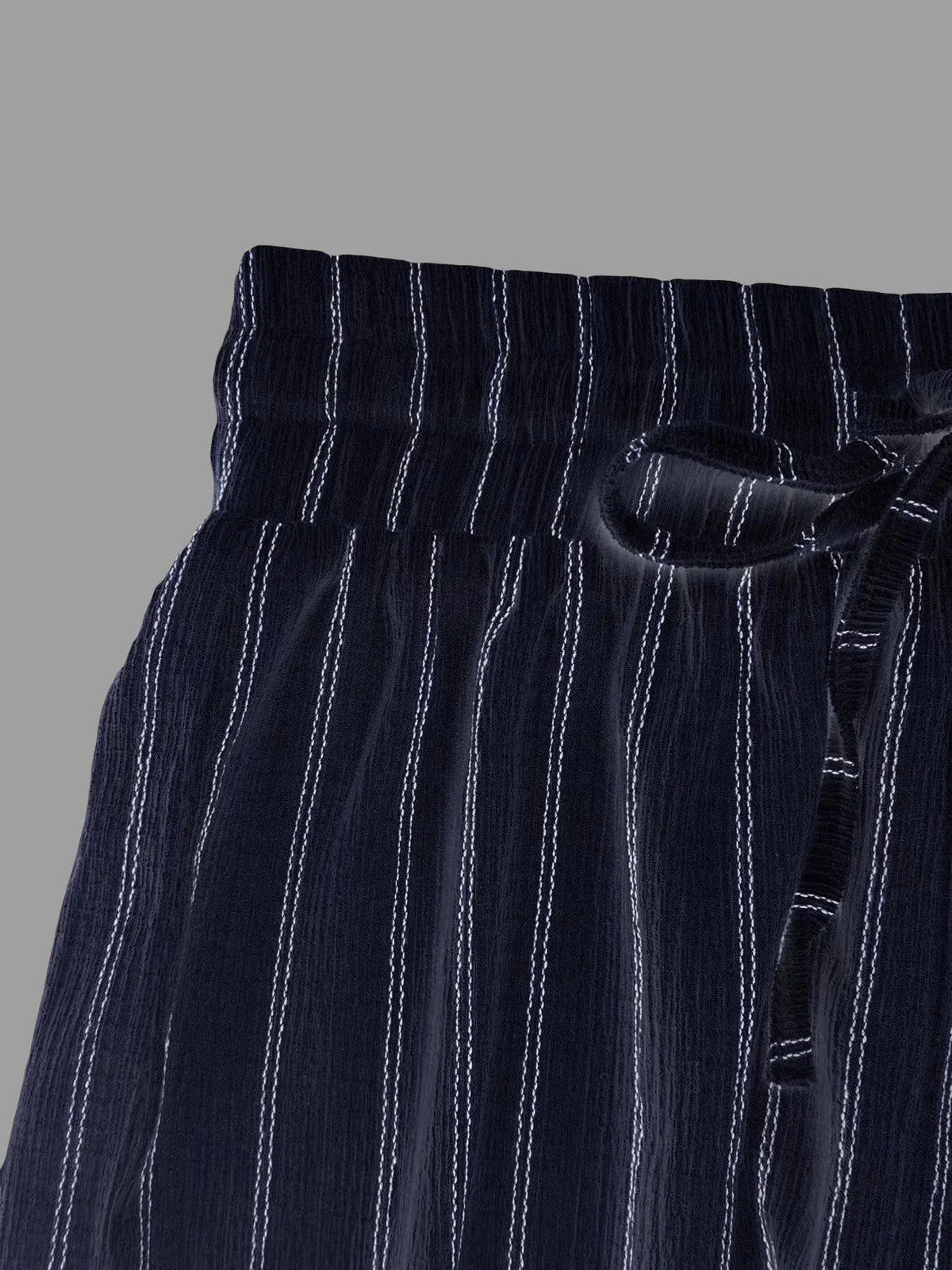 Women's Belted Striped Trousers