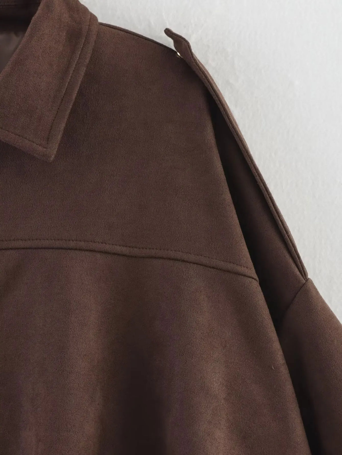Women's Batwing Suede Texture Coat