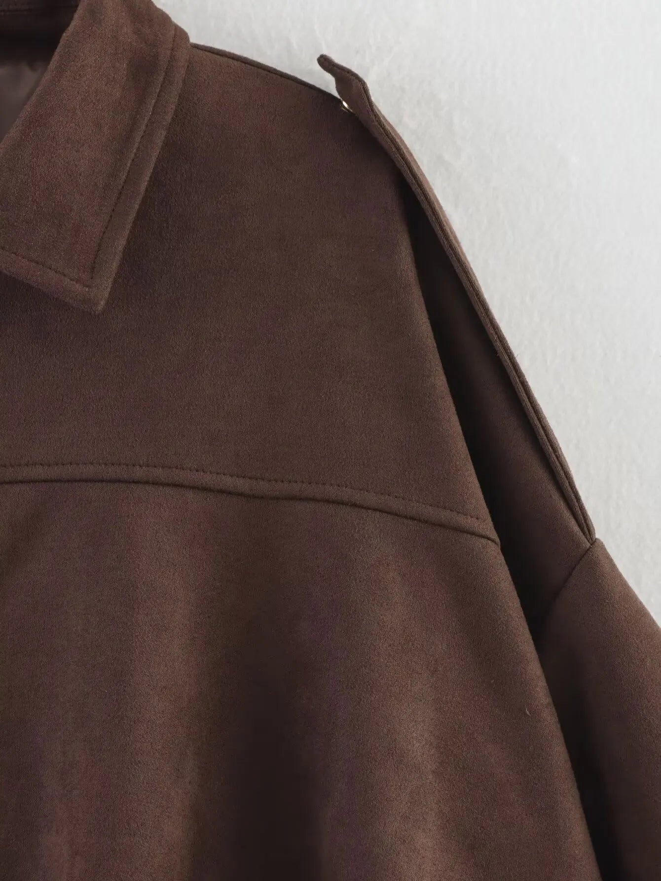 Women's Batwing Suede Texture Coat