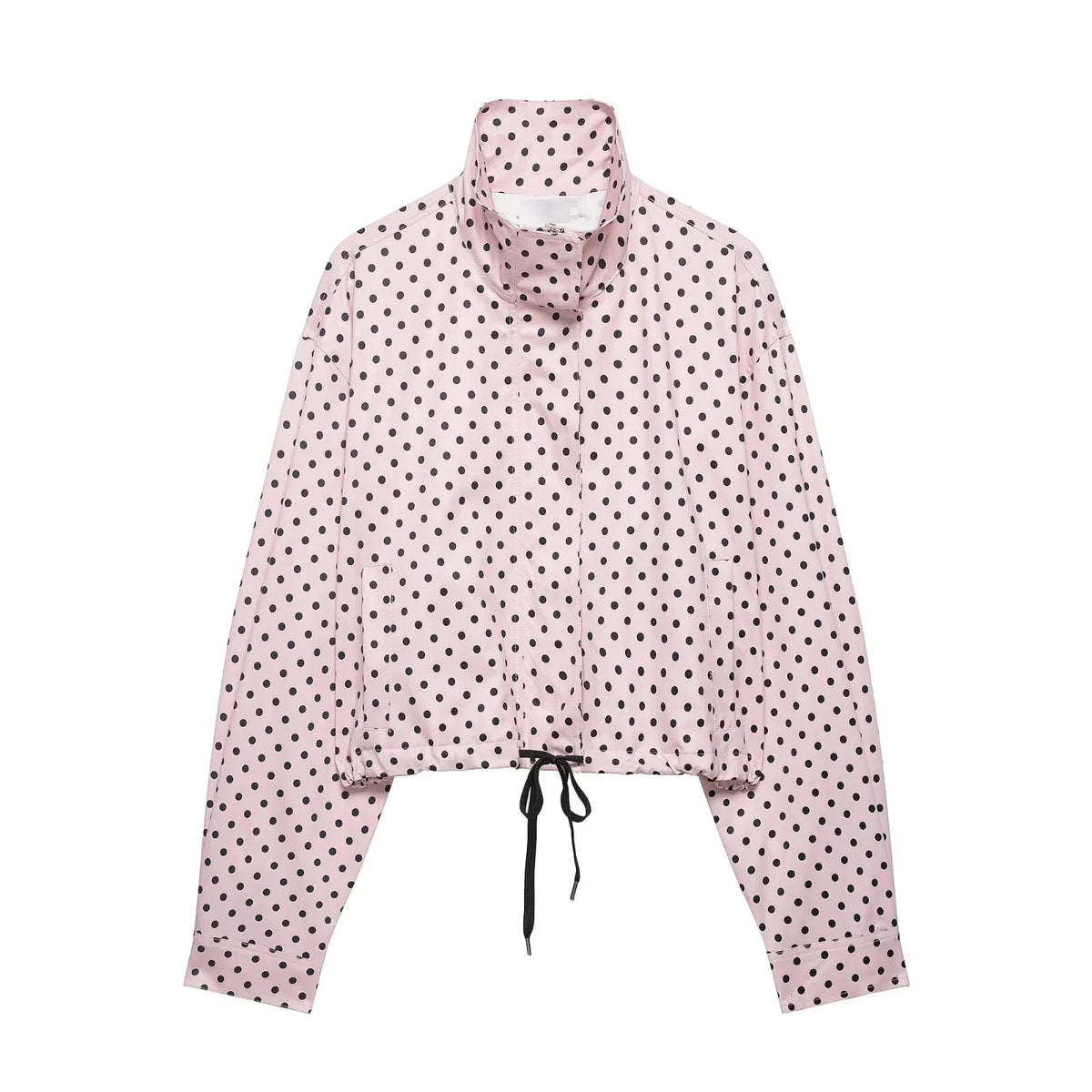 Women's Polka Dot Turtleneck Coat