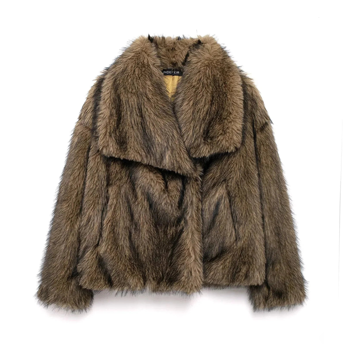 Women's Brown Faux Fur Coat