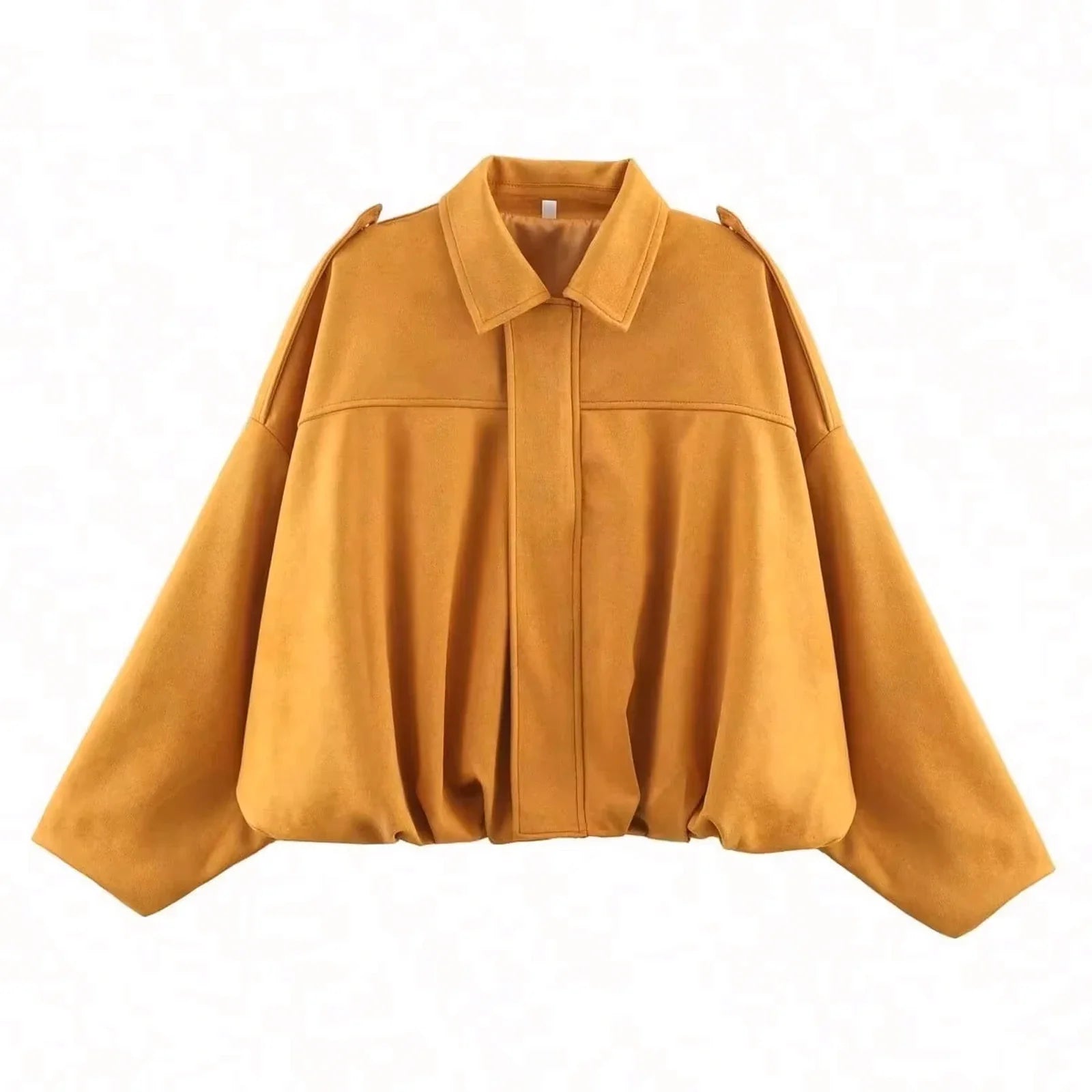 Women's Batwing Suede Texture Coat