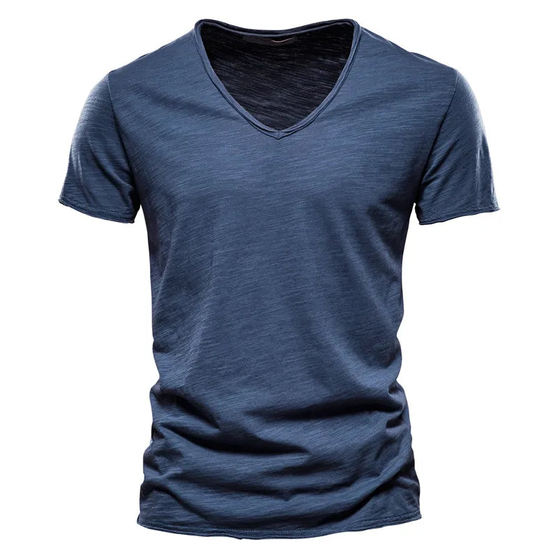 The Athens Men's Lightweight Cotton V Neck T Shirt