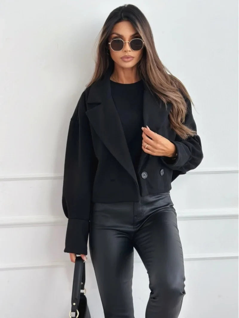 Women's Short Double Breasted Coat