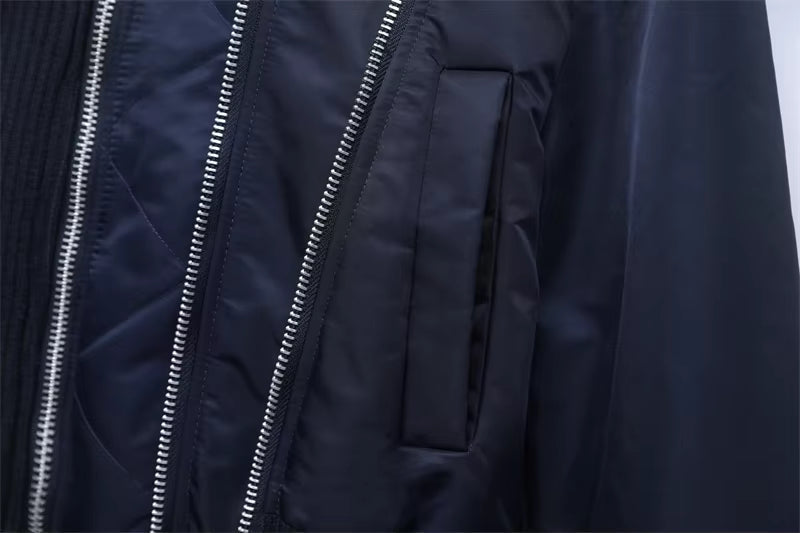 Women's Cropped Bomber Jacket – Zip Up Jacket