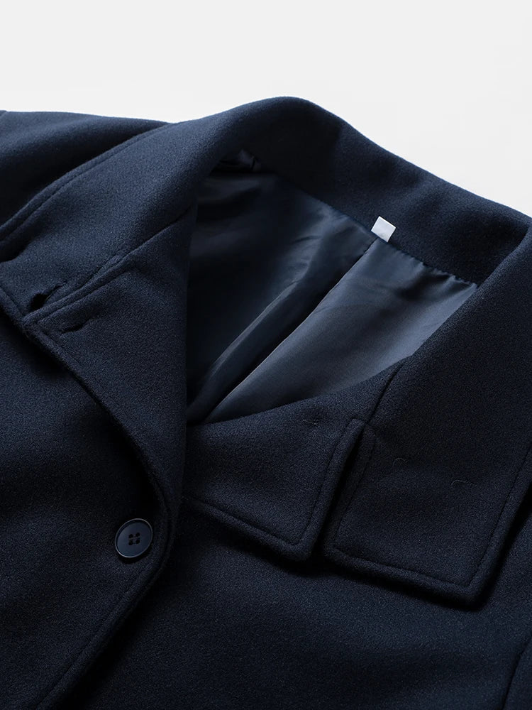 Women's Stand Collar Wool Coat