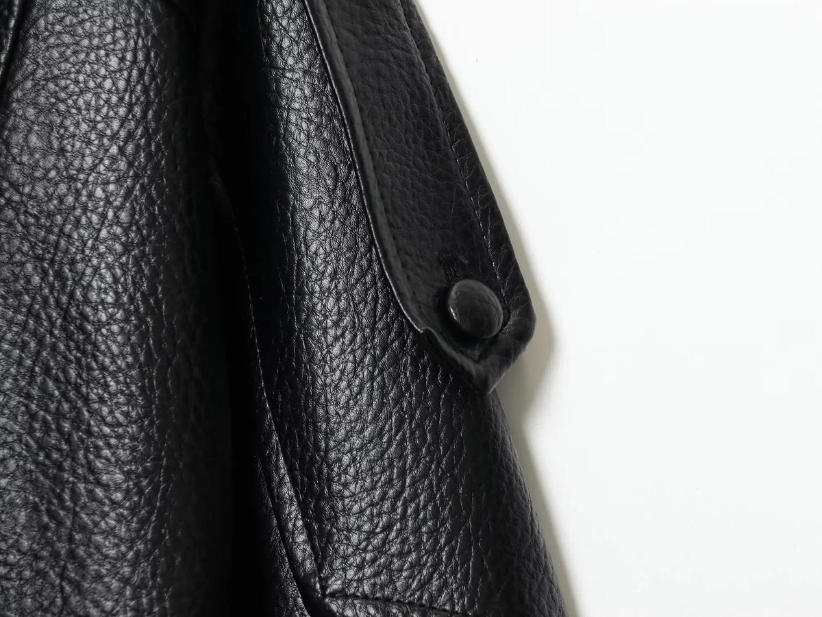 Women's Black Faux Leather Jacket