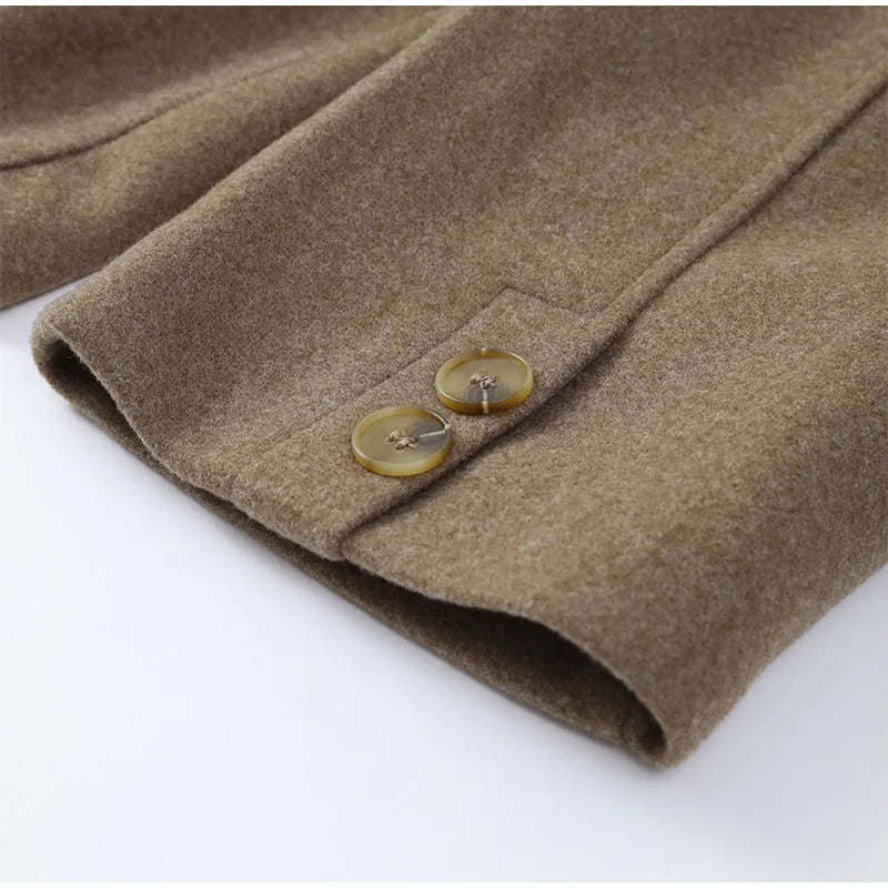 Women's Wool Jacket with Pleats