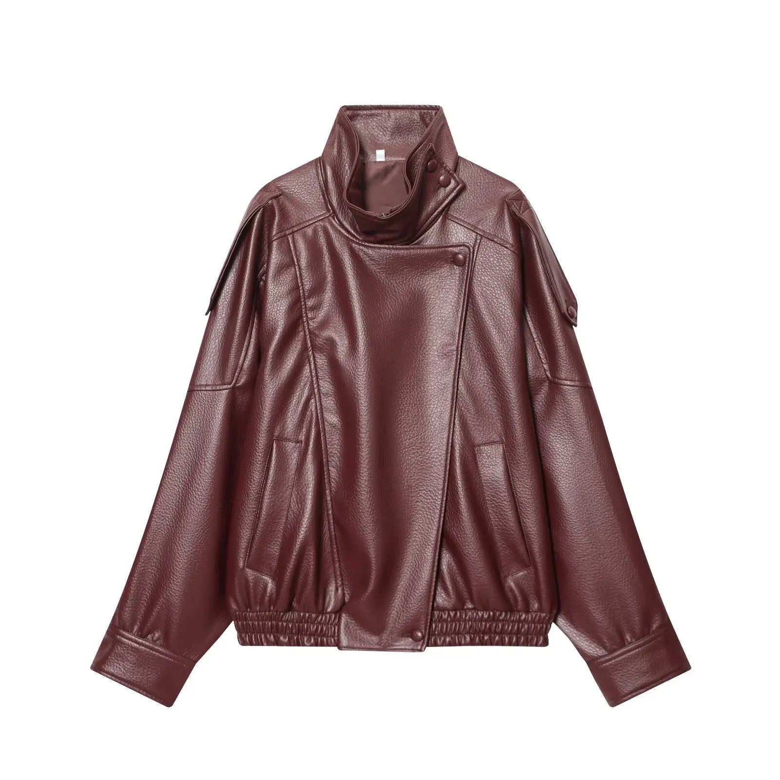 Women's Black Faux Leather Jacket