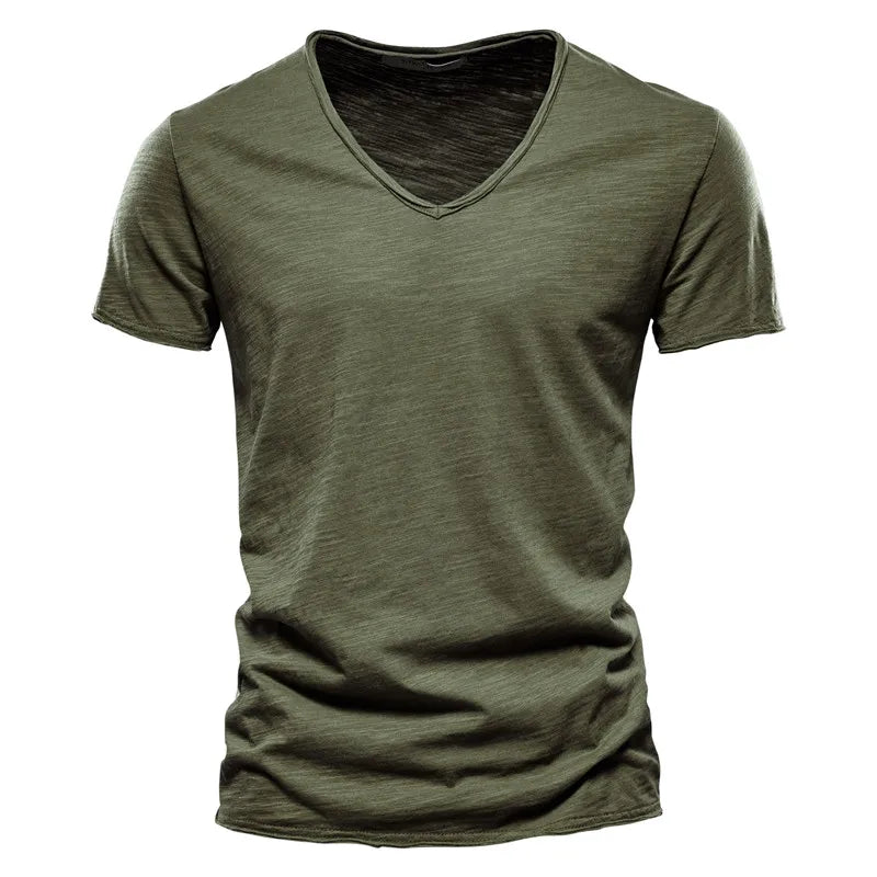 The Athens Men's Lightweight Cotton V Neck T Shirt